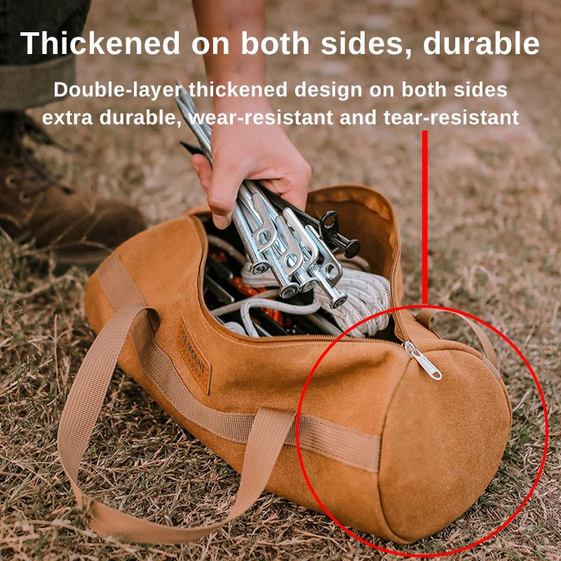 Tool Bag, Outdoor Camping Accessories Storage Bag, Tent Wind Rope Storage Bag, Camping Portable Ground Nail Bag, Round Bag