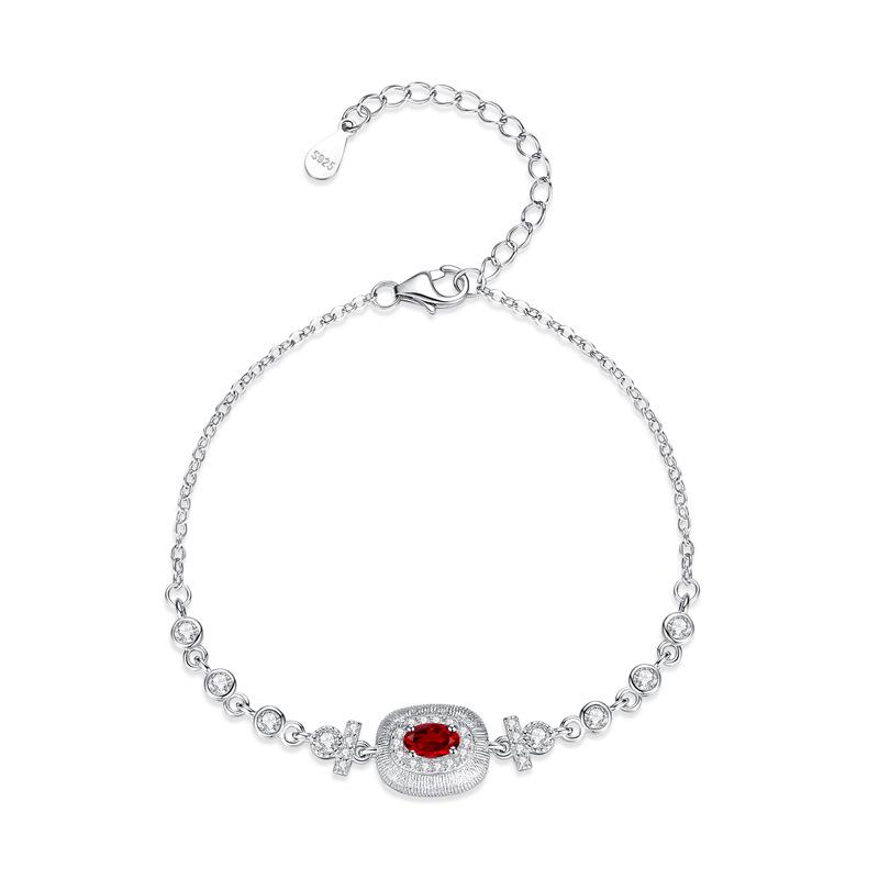 Natural stone hand jewelry S925 sterling silver bracelet women's light luxury niche does not fade exquisite and advanced sense