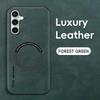 Magnetic Retro Leather Soft Case For Samsung Galaxy S24 FE S24FE 5G Wireless Charging Phone Case Cover