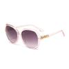 Non-polarized Elegant Large-frame Ladies' Sunnies, with Gradient Lenses and Decorated Temples. Perfect for Daily Sun Protection and Styling.