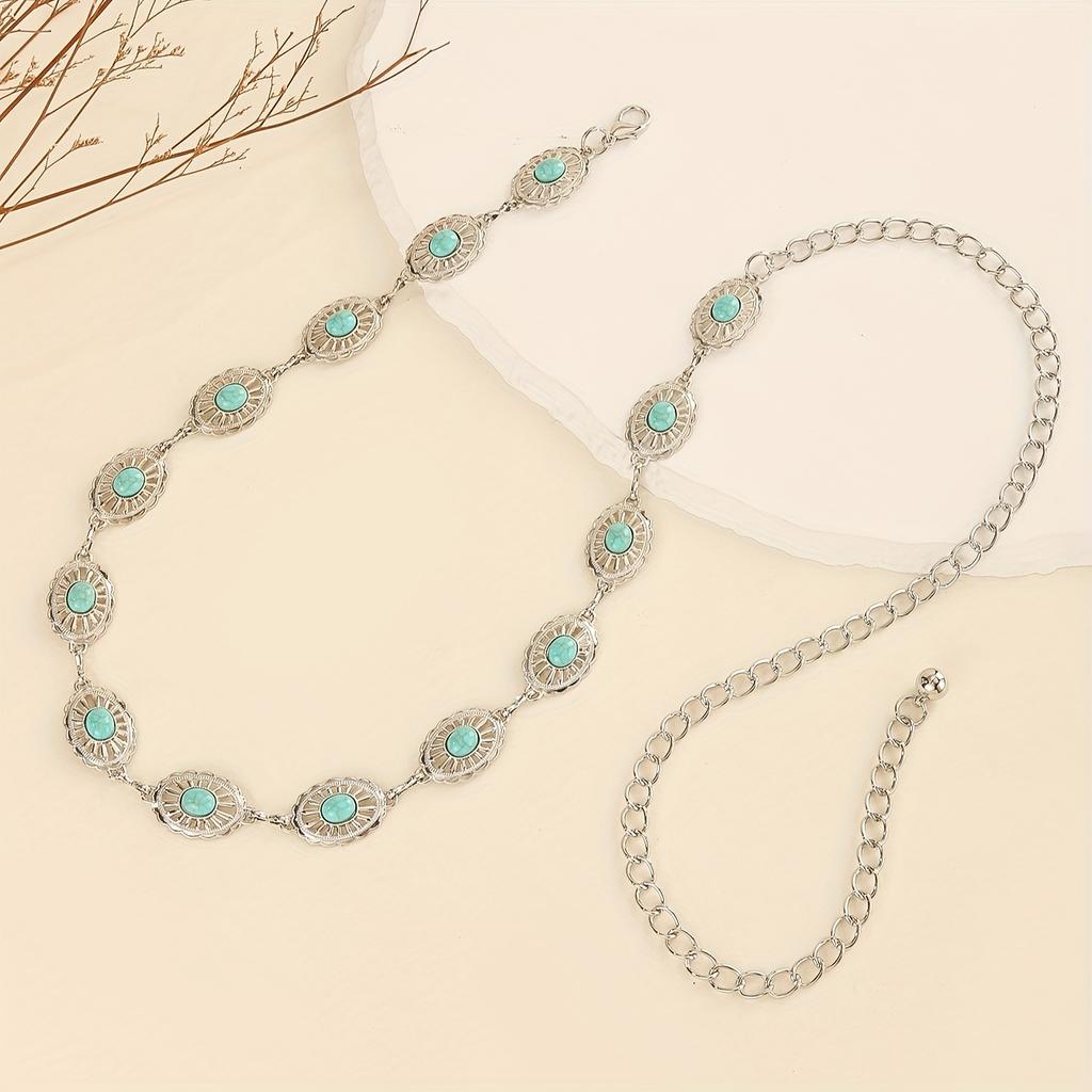 Hollow Bohemian Style Waist Chain Adjustable Jewelry Women Party Ethnic Vintage Belt Decoration