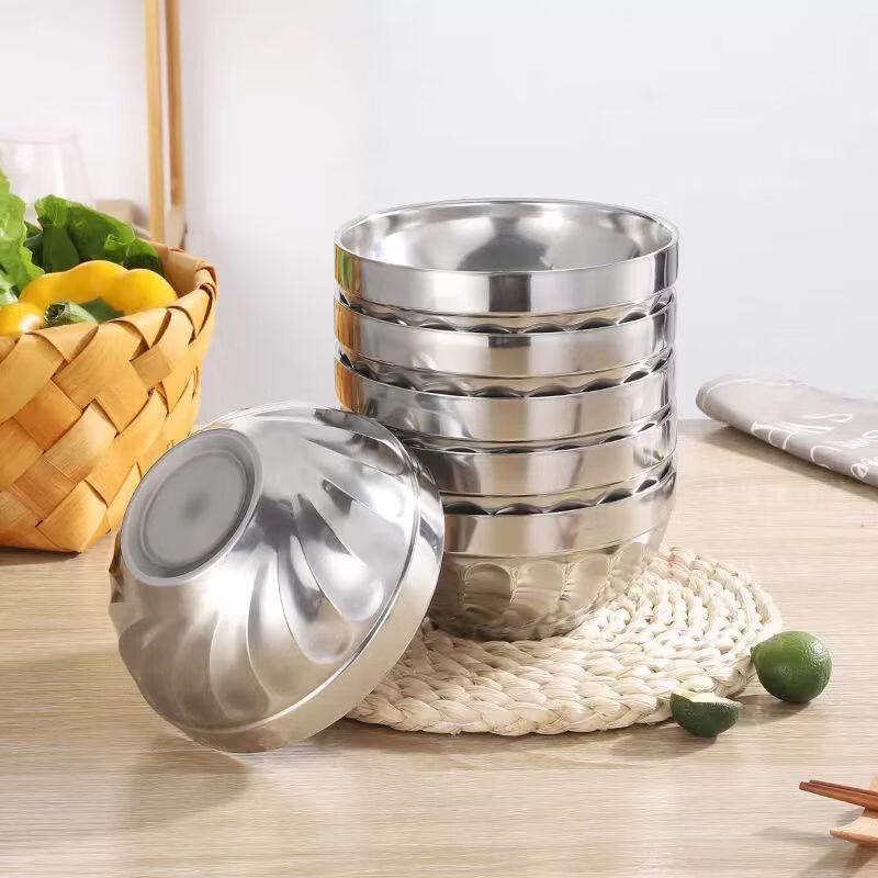 SIFAR Stainless Steel Double-Layer Insulated Soup Bowls