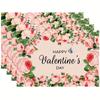 4pcs Valentine's Day Placemats, For Home Decor, Dining Table, Banquets And Special Events, Wedding Holiday Table Mats For Party, Kitchen, Dining Decor