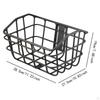 Bicycle Basket Black Front Convenient Assemble Sturdy Aluminum Alloy Cargo Container Accessories for