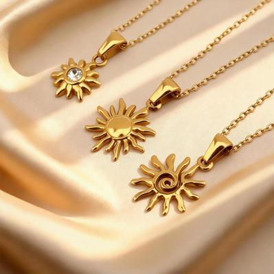 Versatile Star & Moon Zircon Clavicle Necklace – Stainless Steel