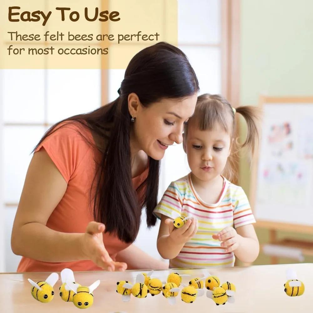 DIY Handmade Material Yellow Bee Pompom Hair Ball 4pcs 20CM Polyester Child Hat Clothing Headdress Wedding Party Supplies