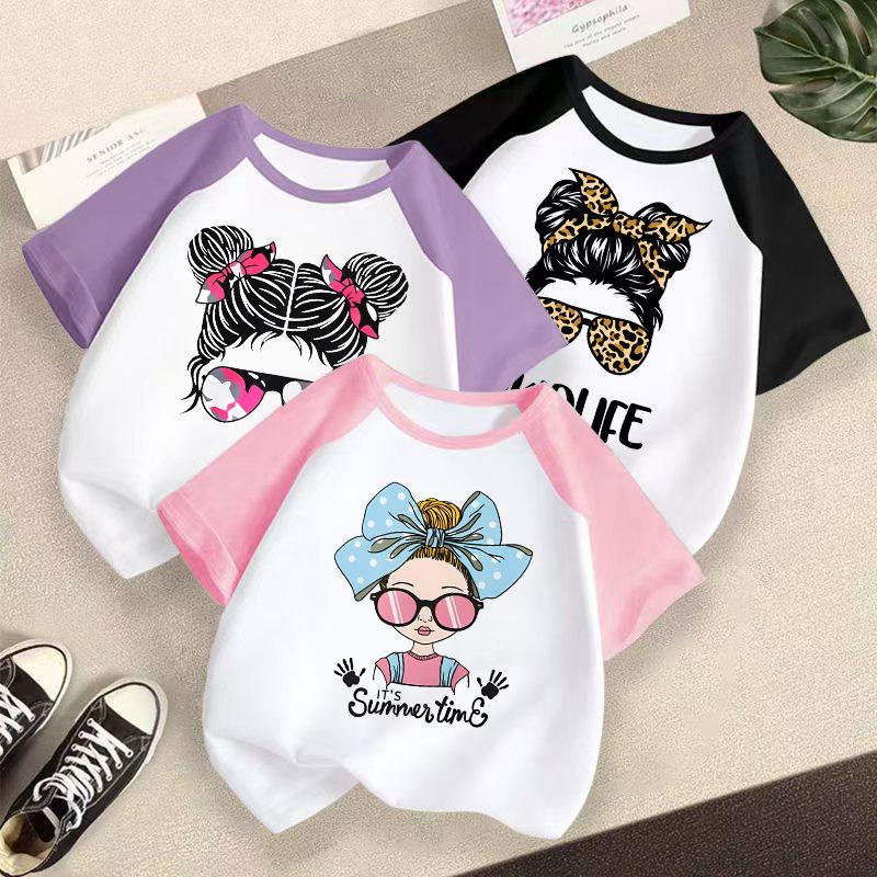 Children's Casual Short-sleeved T-shirt - Summer Girls' Fashion Top