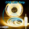 LED Strip Lights USB 5V Super Bright COB Led Strip Flexible Ribbon Tape Lights for Cabinets, Bedrooms, Kitchen, Home Decoration