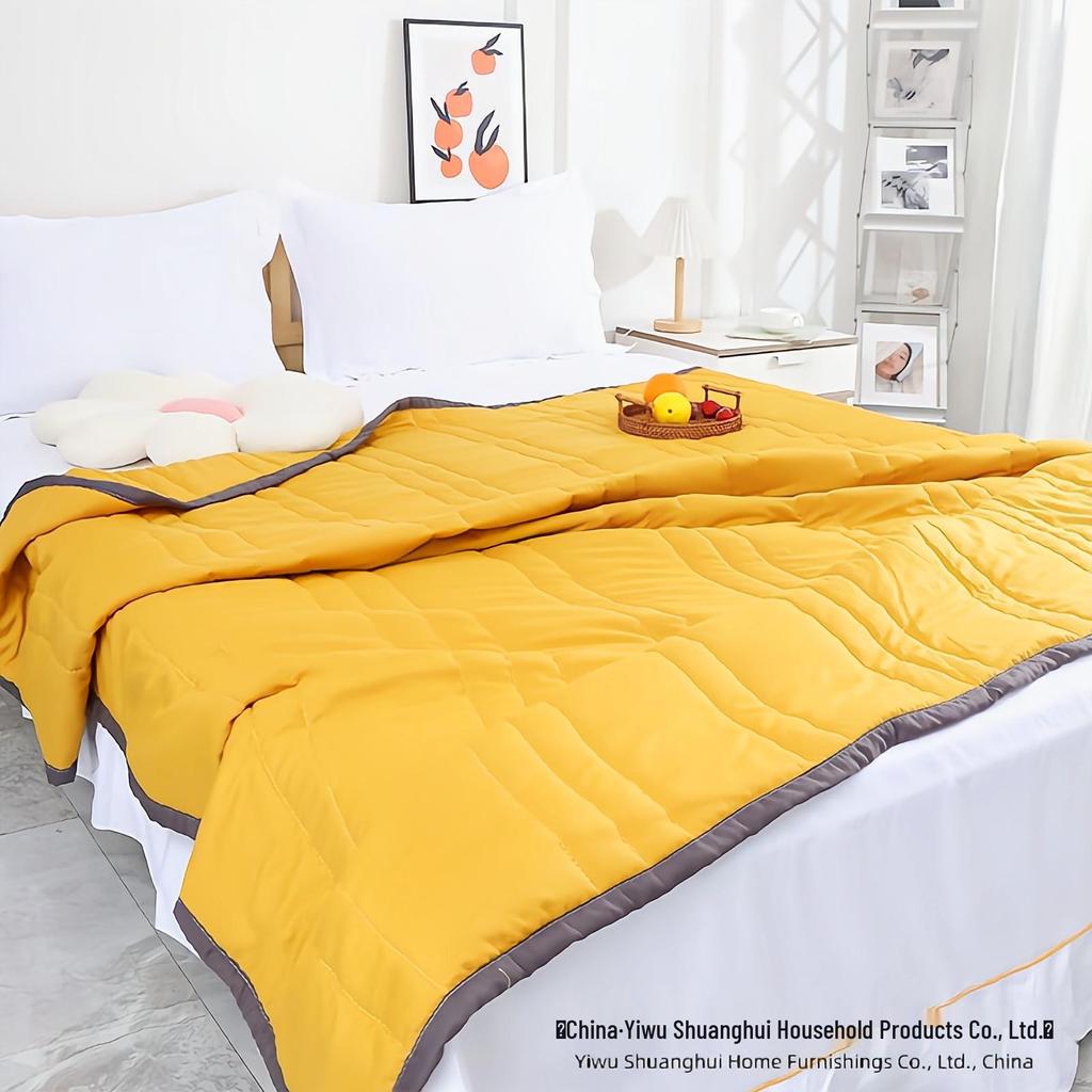 Washable Cotton Lightweight Quilt for Spring, Summer & Autumn - Available in Single & Double Sizes for Children & Students