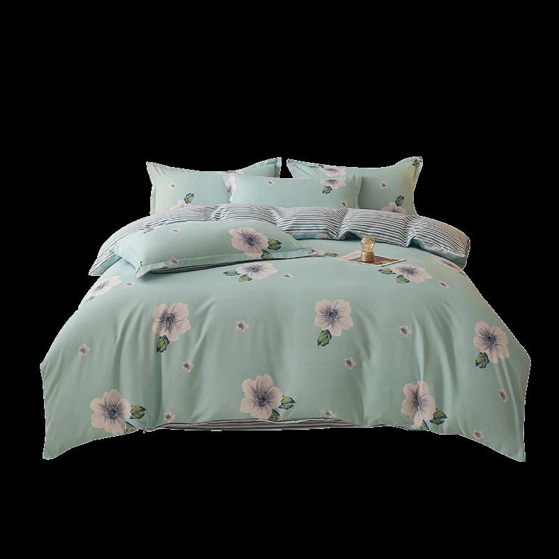 Jie Li Ya Pure Dream Thickened Brushed Four-Piece Bedding Set