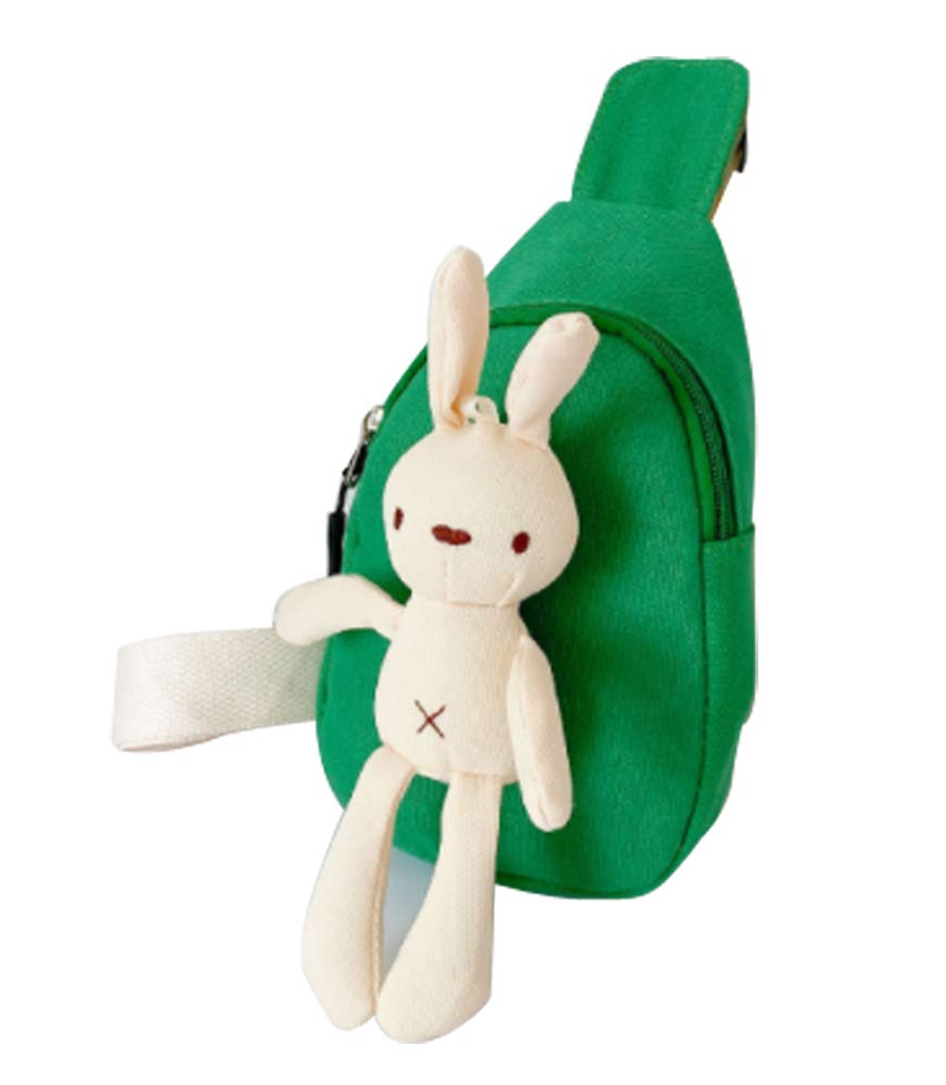 

Suitcase Company GPT Children s Rabbit Crossbody Messenger Bag with Pouch and Plush Toy, Green, for Girls and Boys, Kids and Babies, Outlet