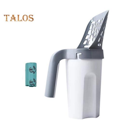 

Совок для кошачьего туалета, переносной держатель для кошачьего туалета с мусорным контейнером, лопата для просеивания кошачьих экскрементов с мешками для отходов для домашних кошек A