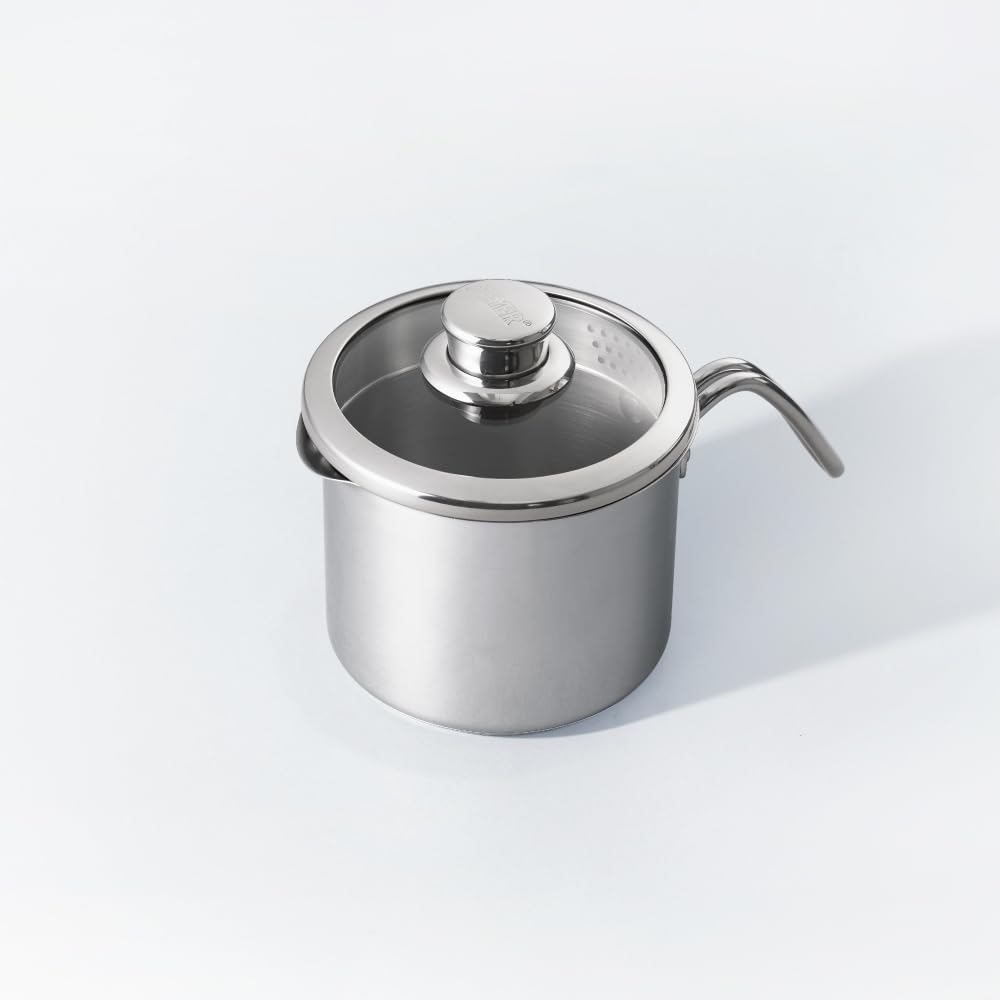 

Meyer Maxim 14cm Stainless Steel Saucepan with Triple-Layer Base, 8-Cook Multi-Pot [IH/Gas Compatible] [Domestic Genuine Product] MXS-PT14