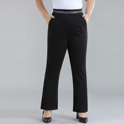 Übergröße Damen Herbst Hoch taillierte ausgestellte Stretch Slimming Casual Hose