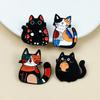 Personalized Patterned Cat Animal Brooch, Cute and Creative Alloy Drip Oil Badge Versatile Accessory Cartoon Decoration