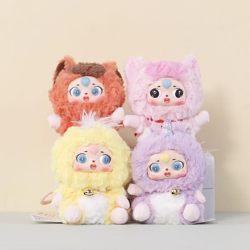 Cute Raccoon Plush Hanging Toy With Movable Eyes For Bag Decor And Collectors