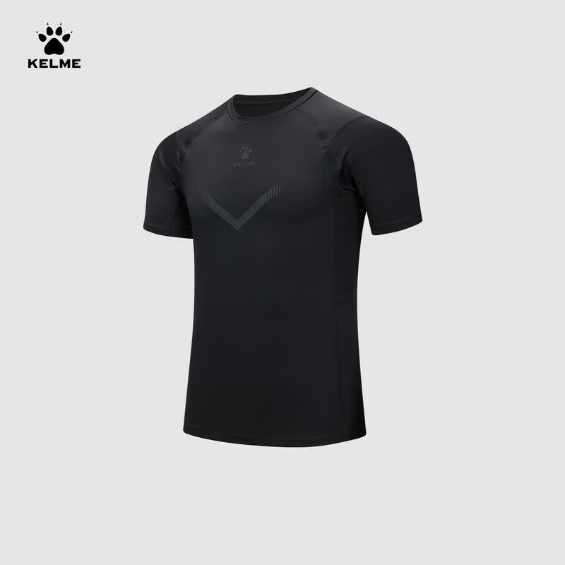 KELME Men s Short-Sleeve Compression Training Top M чёрный
