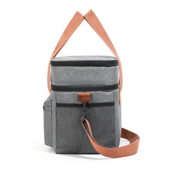 Insulated Lunch Box for Women Men Double Layer Leakproof Lunch Bag with Adjustable Shoulder Strap Waterproof Cooler Bag for Work Travel Camping Picnic