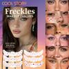 6 Sheets Christmas Freckle Stickers Makeup Party Face Tattoo Cheek Blush Spot Patches Temporary Body Art Decals for Teens Adults