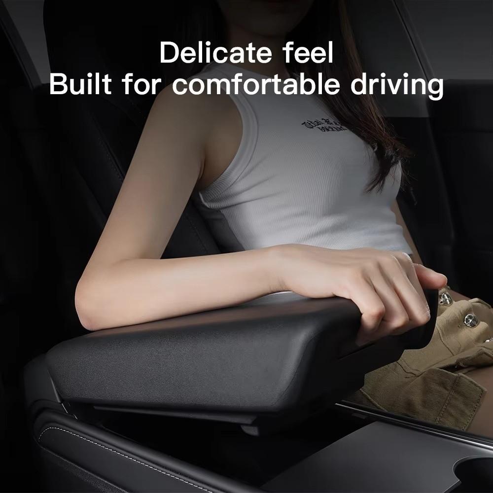 Solid Color Armrest Cover for Tesla Model 3 Y Highland Juniper Car Interior Vehicle Accessories