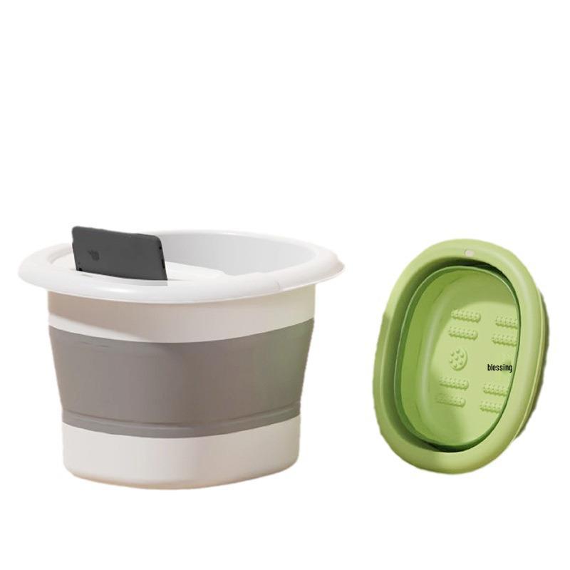 Faltbarer isolierter Fußbadeeimer mit Deckel - Haushalt Wadenhohes Fußbadbecken, keine Installation erforderlich.