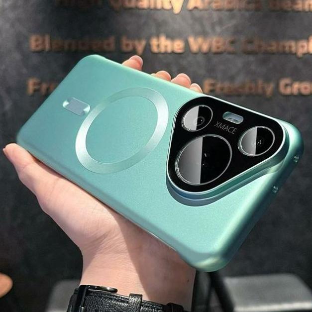 Ultra-Thin Matte Frameless Armor For Magsafe Case For Huawei Pura 70 Pro Ultra P70 Mate60 Shockproof Cooling PC Magnetic Cover