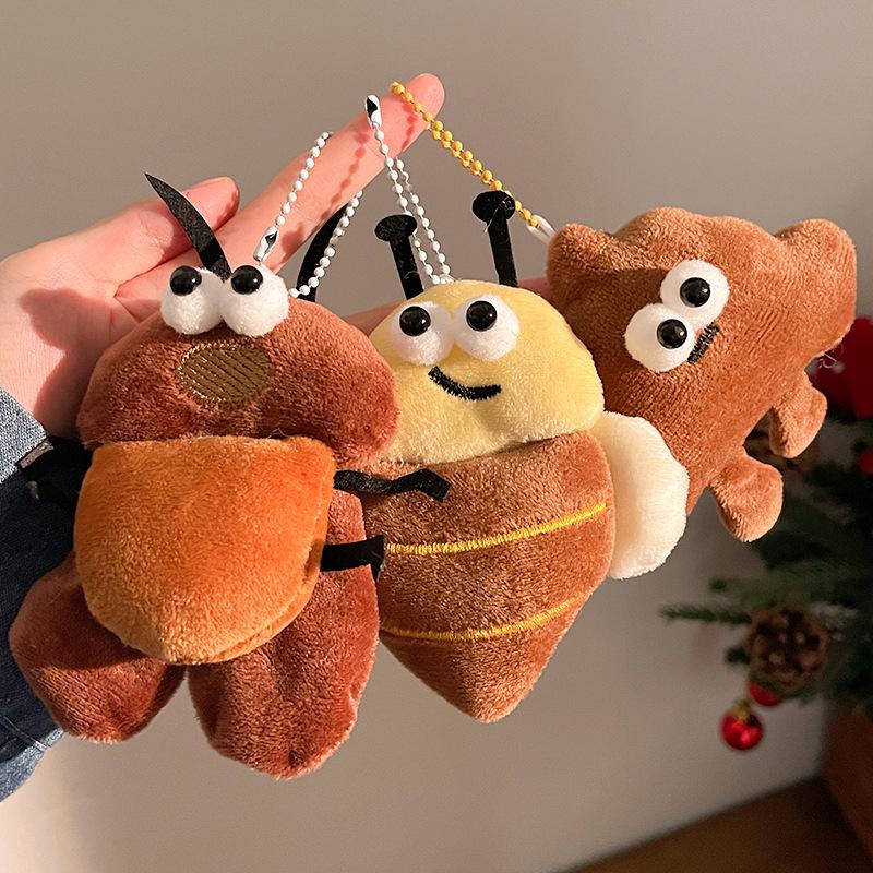 Mosquito-Shaped Plush Hanging Ornaments - Fun Keychain Charms & Small Toy Gifts