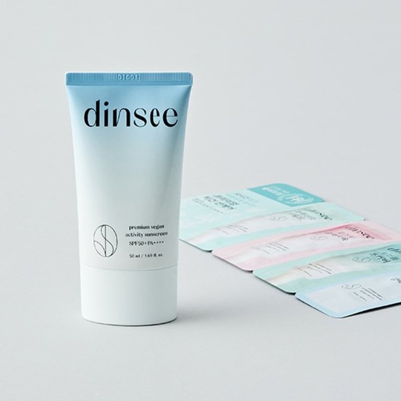 [Dinsey] Premium Vegan Activity Sun Serum SPF50+ PA++++ 50ml (+ 4 types of sunscreen sachets included)