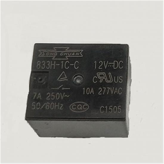 5PCS 833H-1C-C Relay 5V 9V 12V 24V 7A 250V 5PIN (Size : 833H-1C-C-9V)