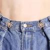 Button Clasps Flower Pants Button Tightener Waist Buckle Jean Buttons for Loose Jeans  Skirts