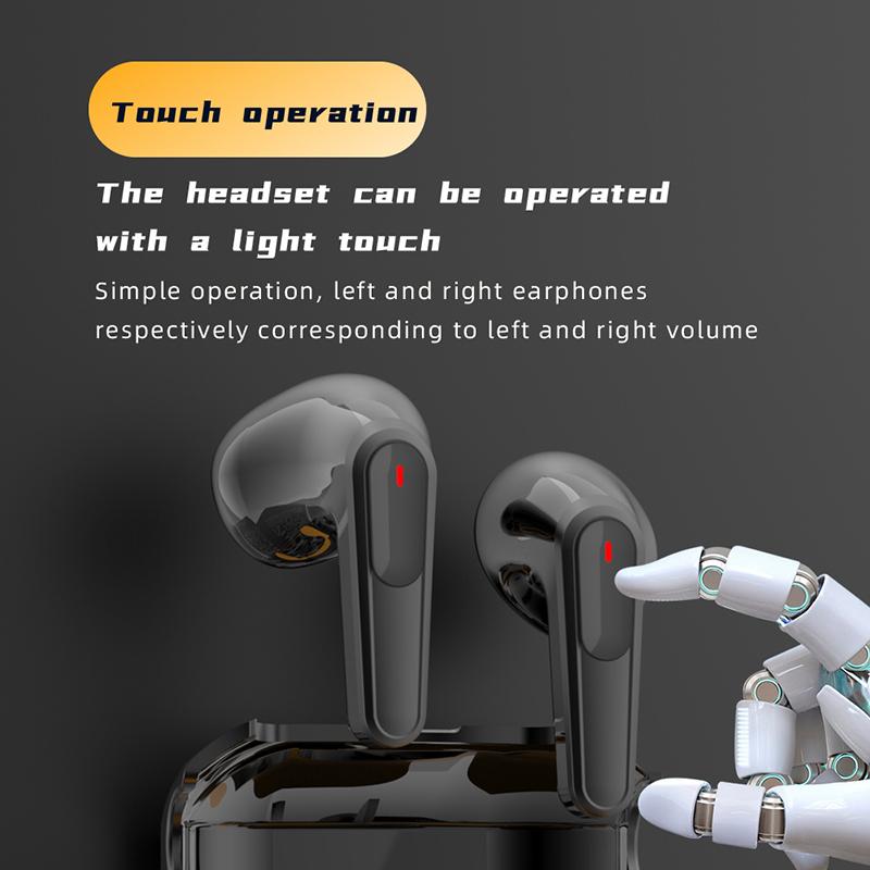PRO90 Bluetooth 5.3 Headphones TWS Wireless Earphones with LED Display Stereo Headset Touch Control Earbuds Noise Reduction
