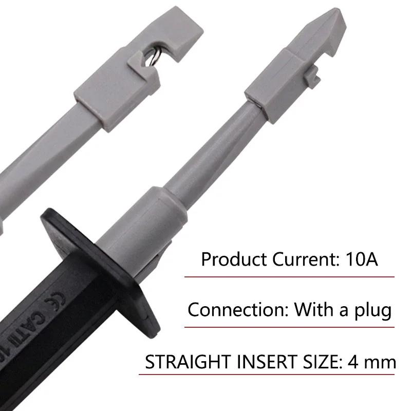 2Pcs Multimeter Test Leads Set Automotive Wire Piercing Probes Insulation Back Probes For 4Mm Banana Extended Test Cable