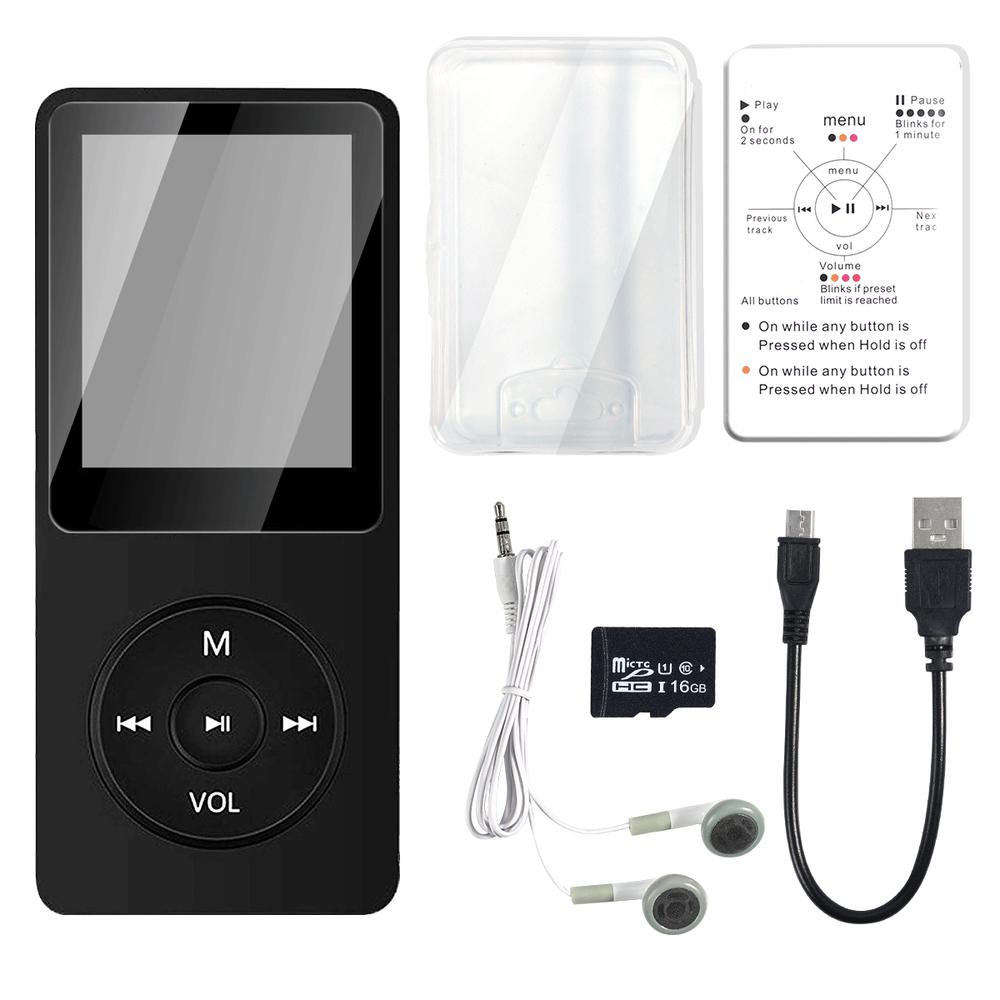 16GB Bluetooth MP3 Player HIFI Sport Music Speakers MP4 Media FM Radio Recorder