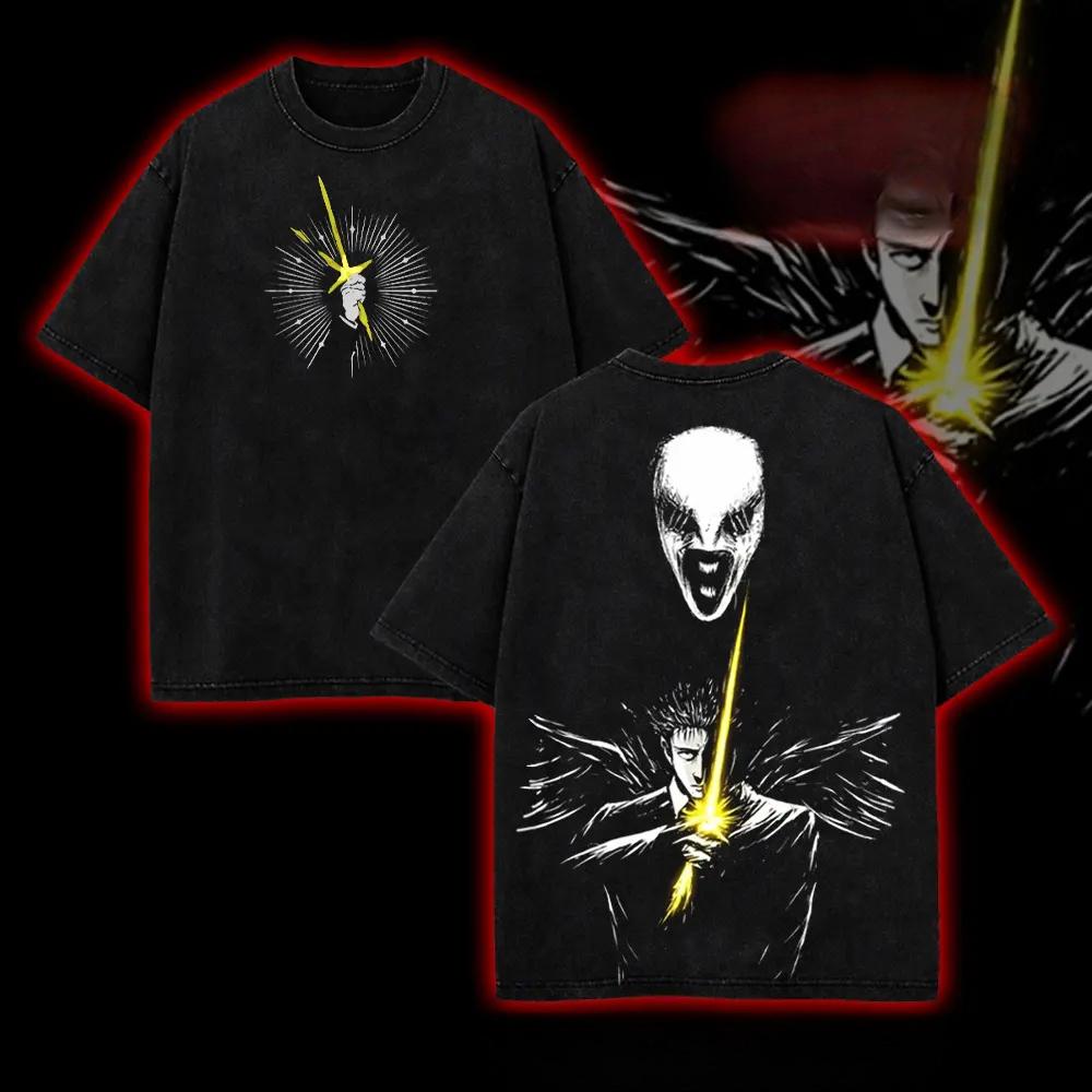 

2026 Anime Jujutsu Kaisen T-shirt Hiromi Higuruma Washed T Shirt Summer High Quality Pure Cotton Soft Tee Tops Men s Clothing S