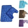 Bunte Kiesel Badematte und Sockel Memory-Schaum Set Gemütlich Rutschfest Badezimmer-Essentials