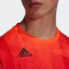 Adidas Ss21 Color Block Tennis Sports Training Casual Short Sleeve T-Shirt Unisex Tops Red H18184