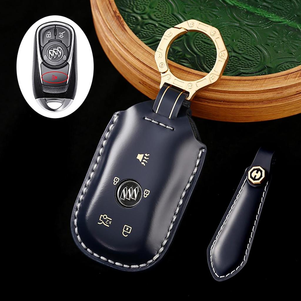 Suitable for Buick Jun Vietnam Cora Gl6gl8 Handmade Cowhide High-End Car Key Cover Keychain