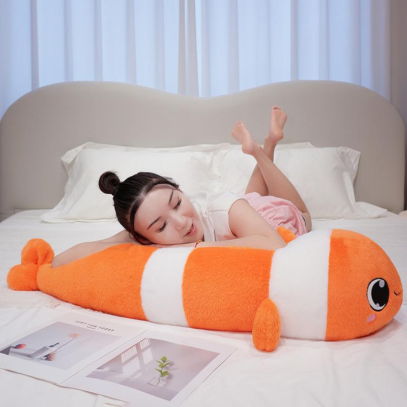 Ocean Style Cartoon Clownfish Pillow Soft Plush Cushion for Living Room Bedroom Sofa and Bay Window Decor