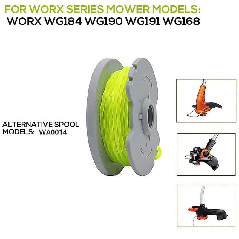 

2PCS Lawn Mower Spools for Worx Lawn Trimmer Nylon Wire Reels WA0014 Type A