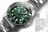 Hyakuichi 20 ATM Water Ceramic Bezel [HYAKUICHI 101] No.1Z Diver's Watch, Resistant, (Green)
