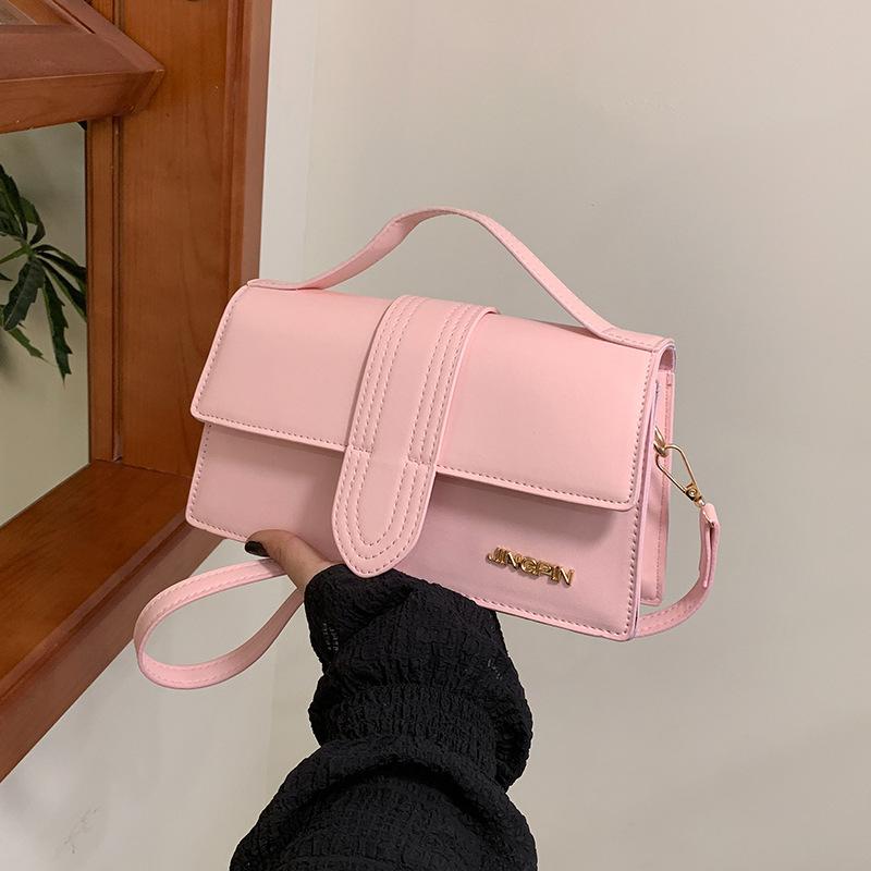 Borsa a Spalla Minimalista in Ecopelle Quadrata alla Moda Borsa a Tracolla per Donna
