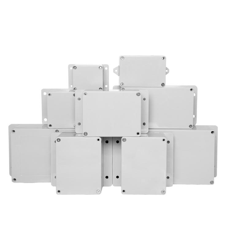 ABS Waterproof Outdoor Junction Box with Ears, Plastic Sealed Power Wiring Terminal for Monitoring.