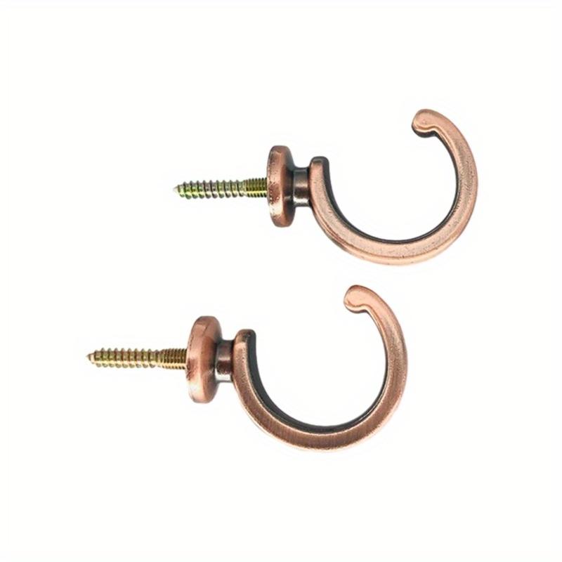 

1 pair Home Hardware Curtain Tieback European Wall Hook Curtain Buckle, U - Shaped Curtain Hooks Buckle Accessories Handle Feel коричневий