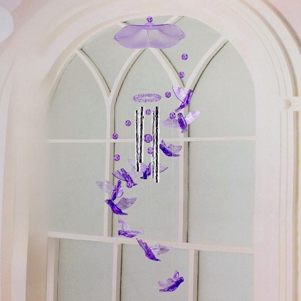 Metal Tubes Butterfly Wind Chime Star Garden Wind Chimes Window Ornaments Christmas