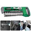 1/4Inch Adjustable Wrench and Sockets Set Convenient Portable Tool Kit for Home Car Repair and Mechanical Maintenance