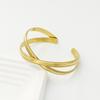 New Double-Line Cross Cool Style Bracelet: Simple, Versatile, Fashionable Light Luxury Wristband for Women