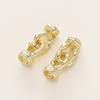 1/2Pcs/Pack 14/18K Gold Plated Inlaid Zircon Connector End Caps Fastener Clasps for DIY Jewelry Bracelet Making Accessories