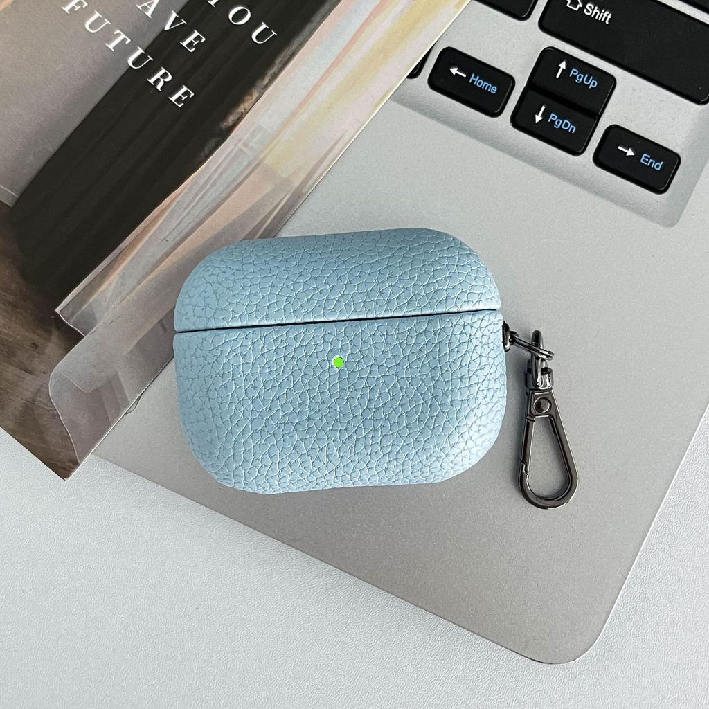 High End Business Bluetooth Earphone Case For Apple AirPods 1 2 3 4 Pro 2 3 Retro Litchi Texture Leather Protect Headphone Cover