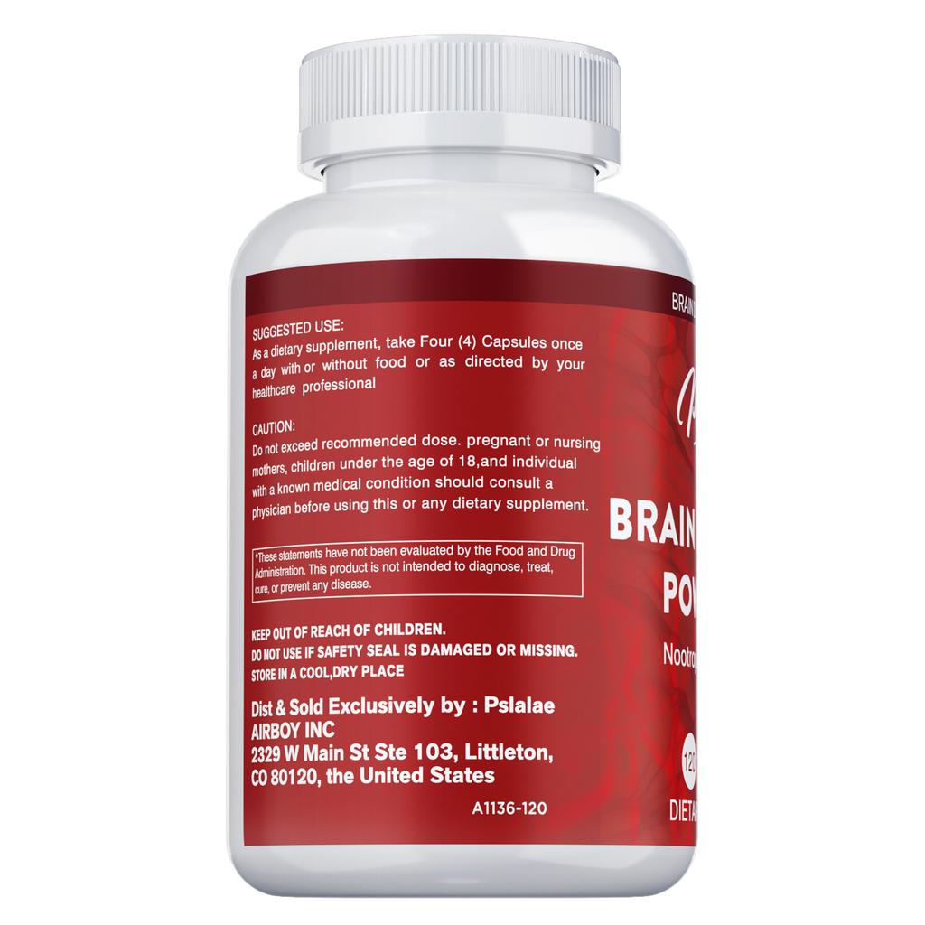 Brain health dietary supplement, containing phosphatidylserine, acetylcarnitine, and ginkgo biloba, for daily well-being.