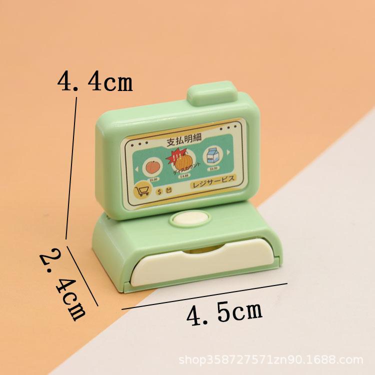 Simulation Mini Supermarket Shopping Mall Doll House Checkout Page Cash Register Lollipop Ornament Model Play House Small Toy